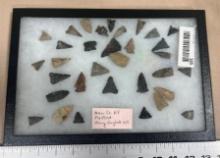Arrowheads Artifacts frame Mason Co KY Fox Field 25 + artifacts, English collection