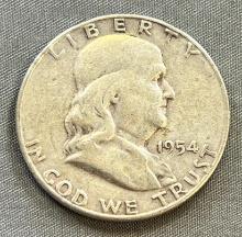 1954-S Franklin Half Dollar, 90% silver