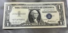 1957 One Dollar Silver Certificate STAR Note,  minimal circulation