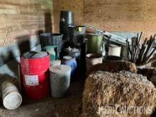 Poly tubs, straw bales, barrels, tin etc.