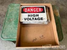 Flat of vintage Danger signs