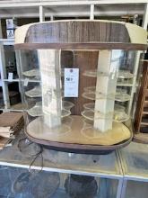 ANTIQUE SPINNING DISPLAY CASE