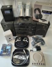 Sony CFD-460 CD Radio Cassette-Corder, Headphones, Bose Speakers, Misc.