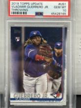 Vladimir Guerrero Jr. 2019 Topps Update Throwing Rookie RC PSA 10 GEM MINT #US1