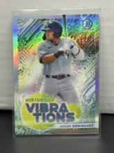 Jasson Dominguez 2022 Bowman Chrome Virtuosic Vibrations Refractor Insert #VV-4