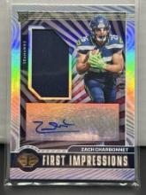 Zach Charbonnet 2023 Panini Illsuions First Impressions (#345/399) Patch Rookie RC Auto #140