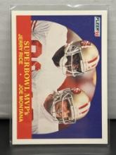 Jerry Rice Joe Montana 1990 Fleer Super Bowl MVP's #397