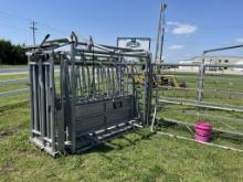 Cattle Chute with Crowding Tub