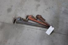 (3) Rigid Pipe Wrenches, 18", 24" 36"