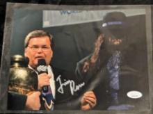 Jim Ross autographed 8x10 photo with JSA COA/witnessed