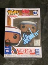 Vince Carter autographed funko pop figure with coa