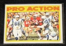 1972 Topps Football #255 Pro Action with Vic Washington