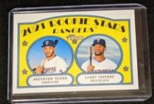 2021 Topps Heritage Rooke Stars Rangers Card #400 Anderson Tejeda Leody Taveras