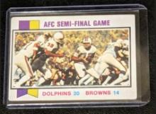 1973 Topps 'AFC Semi-Final Game - Dolphins vs. Browns #136