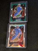 x2 lot both being Zach wilson insert prizms RC/Rookies 2021 Panini Prizm