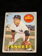 Vintage Roy White 1969 Topps Baseball Card #25 New York Yankees MLB