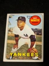 Roy White 1969 Topps Baseball Card #25 New York Yankees MLB Vintage