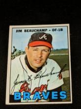 1967 Topps Atlanta Braves Baseball Card #307 Jim Beauchamp