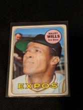 1969 Topps #45 Maury Wills Montreal Expos Dodgers Vintage Baseball Card