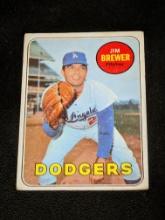 Vintage 1969 Topps Jim Brewer Los Angeles Dodgers #241