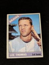 1966 Topps Baseball Card #408 Lee Thomas Atlanta Braves