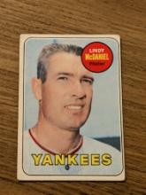 #191 1969 Topps Lindy McDaniel New York Yankees Vintage Baseball Card