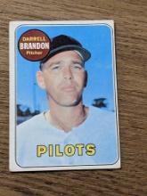 1969 Topps #301 Darrell Brandon Seattle Pilots Vintage Baseball Card