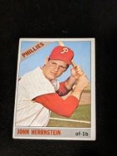 1966 Topps #304 John Herrnstein Philadelphia Phillies Vintage Baseball Card