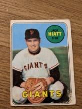 Vintage 1969 Topps # 204 Jack Hiatt Card San Francisco Giantst