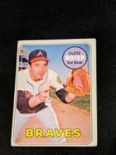1969 Topps #489 Clete Boyer Atlanta Braves Vintage Baseball Card