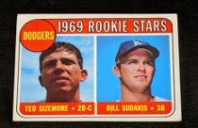 1969 Topps #552 Dodgers Rookie Stars Ted Sizemore And Bill Sudakis Vintage MLB