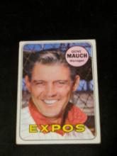 1969 Topps #606 Gene Mauch Vintage Montreal Expos Baseball Card