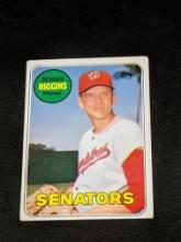 #441 DENNIS HIGGINS WASHINGTON SENATORS - 1969 TOPPS MLB BASEBALL