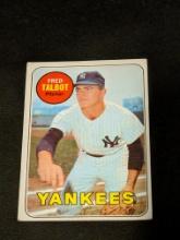 Vintage 1969 Topps #332 Fred Talbot Vintage New York Yankees Baseball Card