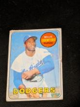 Topps 1969 #327 Willie Crawford Los Angeles Dodgers Vintage Baseball Card