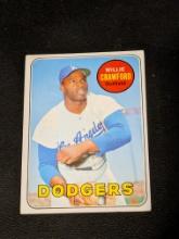 Vintage 1969 Topps #327 Willie Crawford Los Angeles Dodgers Vintage Baseball Card