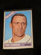 1966 Topps Baseball Card #10 Tony Cloninger Atlanta Braves Pitcher