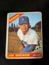 1966 Topps 158 Jim Brewer Los Angeles Dodgers Vintage Baseball Card