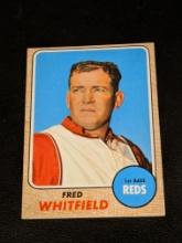 1968 Topps #133 Fred Whitfield Cincinnati Reds Clean Vintage Baseball Card