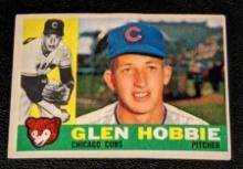 1960 Topps #182 Glen Hobbie Vintage Chicago Cubs Baseball Card