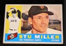 1960 Topps Baseball #378b Stu Miller San Francisco Giants Vintage Original