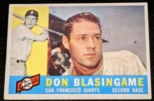1960 Topps #397b Don Blasingame VAR San Francisco Giants