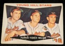 Young Hill Stars/Milt Pappas/Jack Fisher/Jerry Walker Card 1960 Topps #399