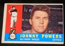 1960 Topps #422b Johnny Powers Gray back Vintage Baltimore Orioles Baseball Card