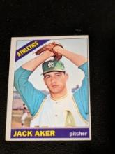 1966 Topps #287 Jack Aker Set Break Kansas City Athletics Card VINTAGE