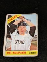 1966 Topps Baseball Card Vintage # 58 Dave Wickersham Detroit Tigers
