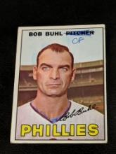 Vintage 1967 Topps Baseball Bob Buhl #68 Philadelphia Phillies Vintage MLB Card