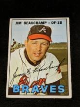 Vintage 1967 Topps Baseball Card #307 Jim Beauchamp Atlanta Braves