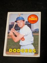 VINTAGE WES PARKER #493 LOS ANGELES DODGERS - 1969 TOPPS MLB BASEBALL