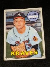 1969 Topps #446 Claude Raymond Atlanta Braves Vintage Baseball Card